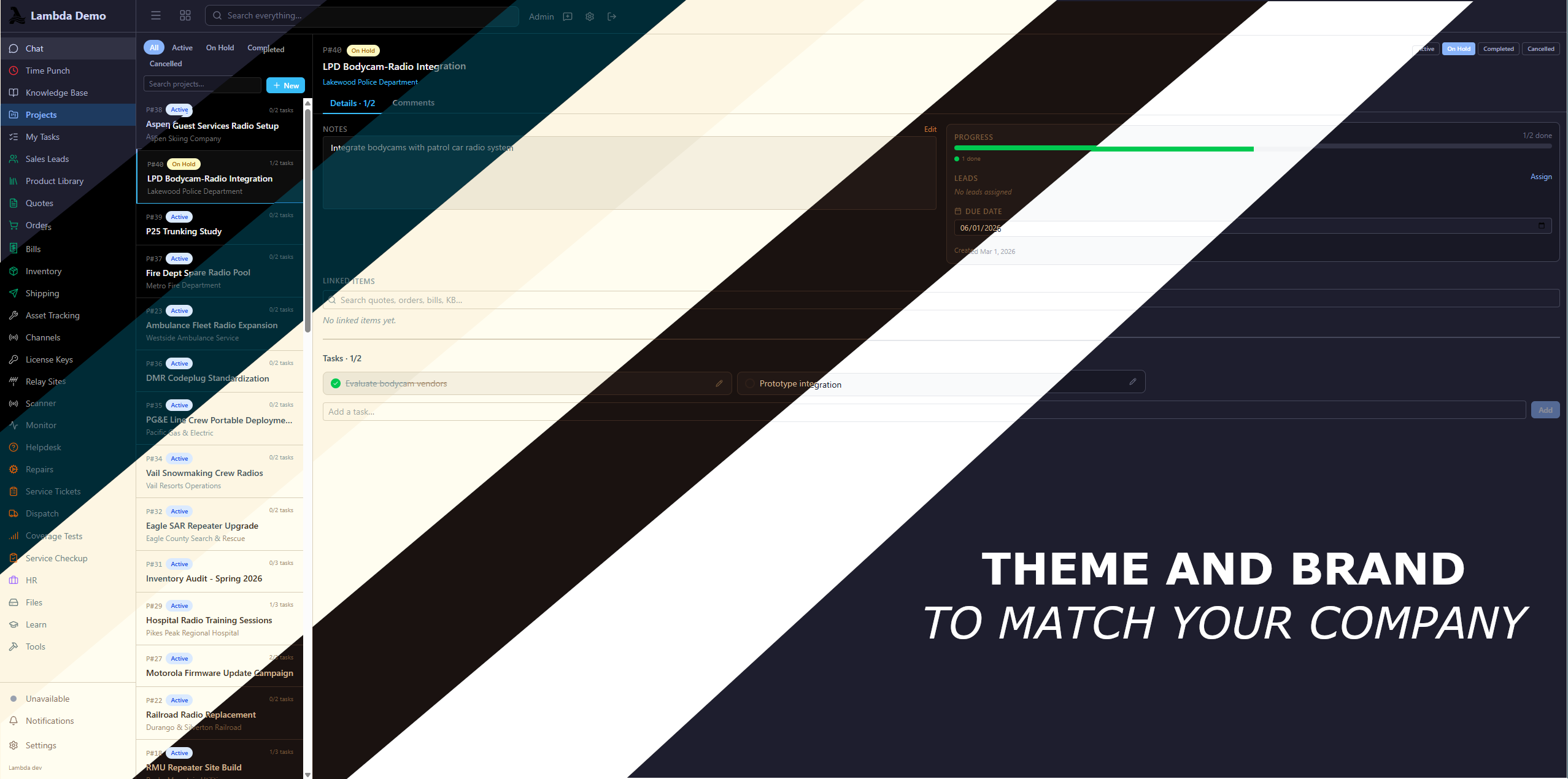 Theme customization options