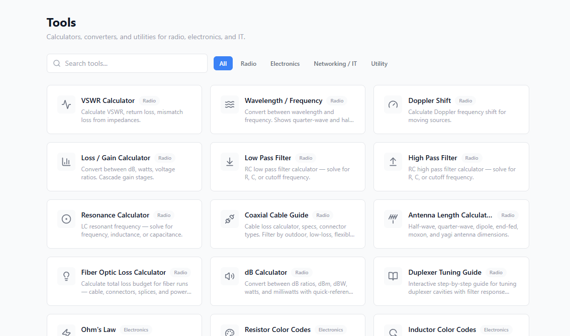 Engineering tools grid